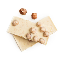 white chocolate with nuts