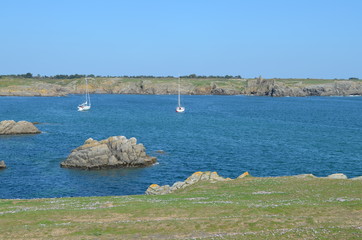 Voiliers au mouillage - Île d'Yeu (Vendée)