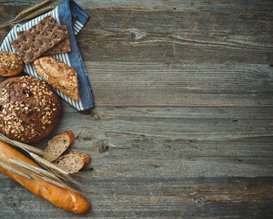 bread on a wooden background