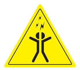 warning thunder sign vector