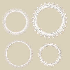 Set of vintage frame design, vector illustration