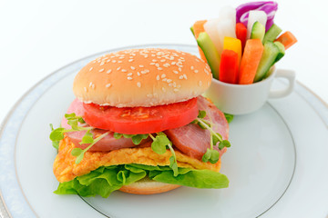 美味しそうなハンバーガー