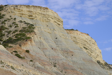 Fototapeta na wymiar Felsküste am Atlantik zwischen Burgau und Luz, Algarve, Portuga