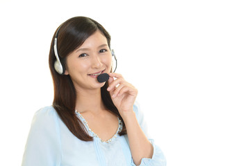 微笑むオペレーター