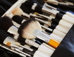 makeup tools in their holder