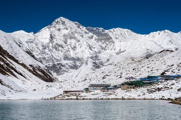 Wall murals Cho Oyu view of Cho Oyu and the village of Gokyo