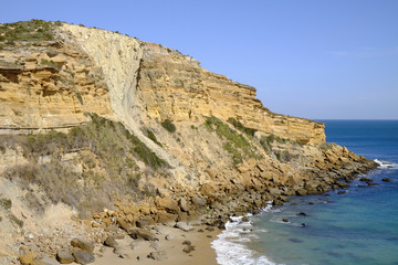 Felsküste am Atlantik zwischen Burgau und Luz, Algarve, Portuga