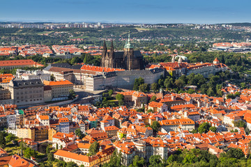 Fototapeta na wymiar Presidential palace,St. Vitus cathedral in city Prague .