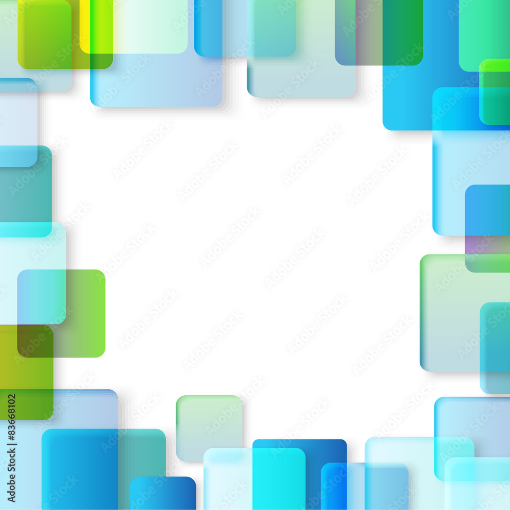 Poster Abstract vector background of different color squares. Design co