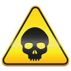 Hazard Warning Sign Skull
