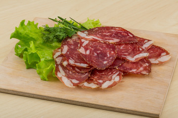 Sliced salami