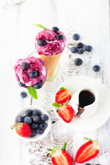 Ice Cream with fruits