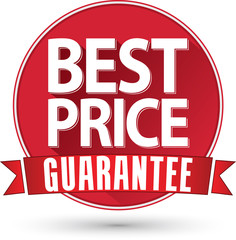 Flat design best price guarantee, vector illustration