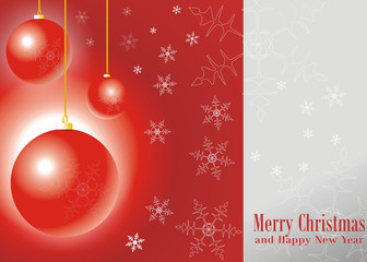 christmas balls on colour background