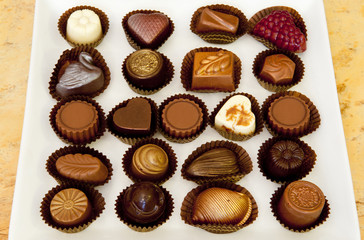 Assorted chocolate candies