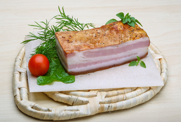 Raw bacon