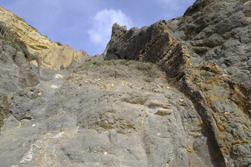 Steilküste am Atlantik bei Luz, Algarve Portugal