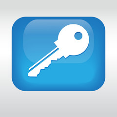 Vector Key Icon, blue icon