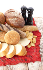 Different bread. Food background.
