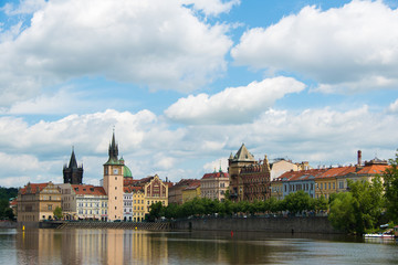 Fototapeta premium View of Vltava river in Prague