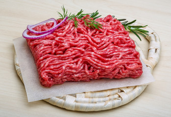 Raw beef minced meat