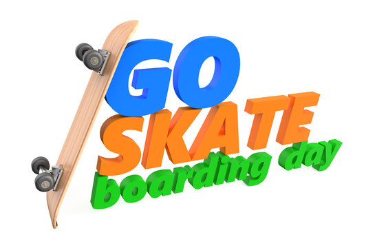go skateboarding day concept