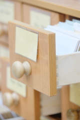 The image of a library catalog