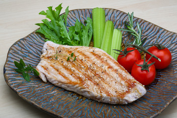 Grilled turkey steak