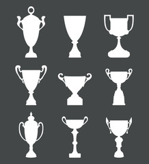 Trophy cup icons.