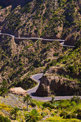 Fototapeta premium Road in La Gomera island - Canary