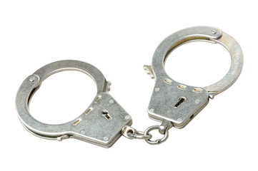 Handcuffs on a white background