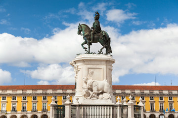 King Jose statue at Commerce square - Praca do commercio in Lisb