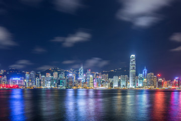 Fototapeta premium View of Hong Kong during sunset hours
