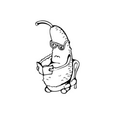Cartoon cucumbe