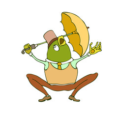 Cute cartoon frog