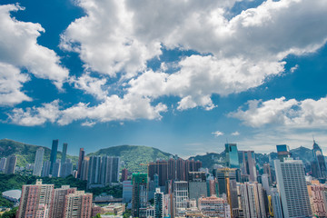 Fototapeta premium View of Hong Kong during sunny day