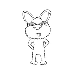Cartoon rabbit