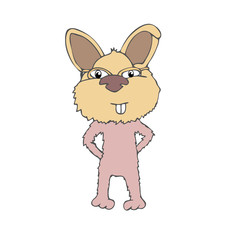 Cartoon rabbit