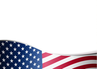 American flag background with frame - 83679592