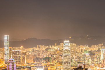 View of Hong Kong during sunset hours