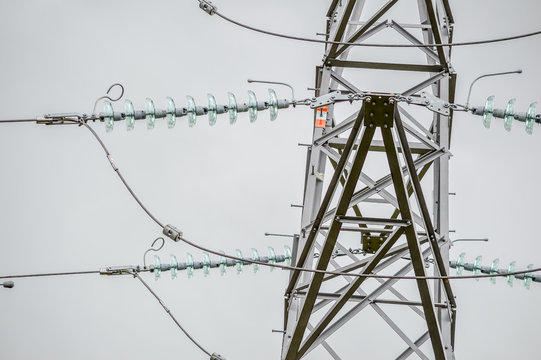 Close Up View of an Electricity Pylon