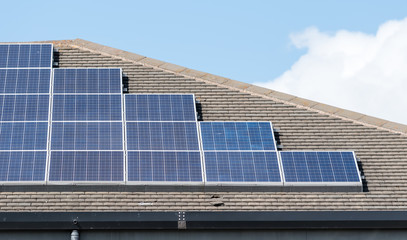 Solar panels on a Roof