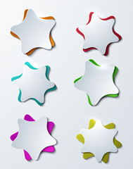 Vector modern colorful stars design template.
