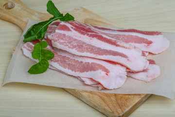 Raw bacon