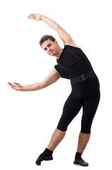 Dancer isolated on the white background