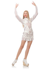 Naklejka premium Beautiful young woman isolated on white