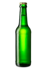 ice cold beer bottle