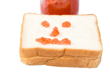 weet strawberries jam on bread