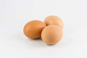 Eggs isolated on white background