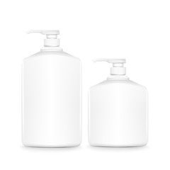 blank shampoo bottles set